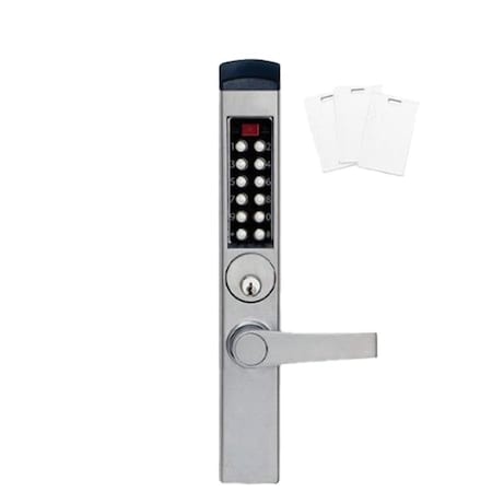 Kaba: Eplex Narrow Stile Lever Trim For Mortise Dead Latch, Schlage C Keyway